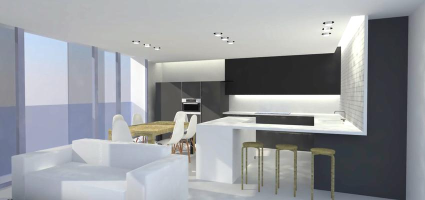 Cocina style contemporaneo color beige, gris, gris  diseñado por ADSITE arquitectura | Arquitecto 