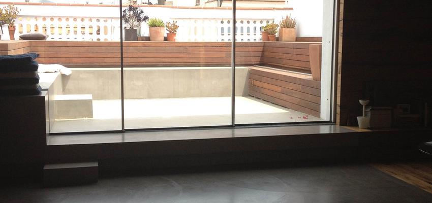 Terraza, Salon Estilo moderno Color rojo  diseñado por CECILIA CORBIN OGALLAR | Arquitecto | Copyright si