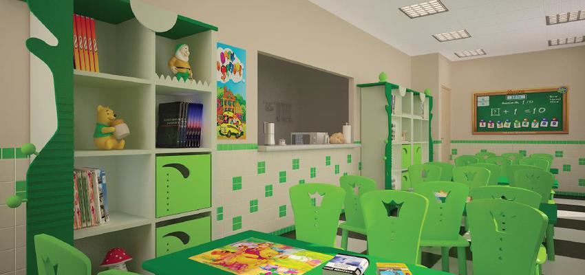 Niños Estilo moderno Color verde, verde, beige, blanco  diseñado por ECOM, Onofre Miguel Construcción | Arquitecto 