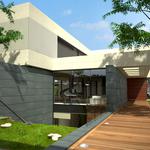 Sotano, Exterior, Galería Estilo moderno Color blanco, gris, bronce