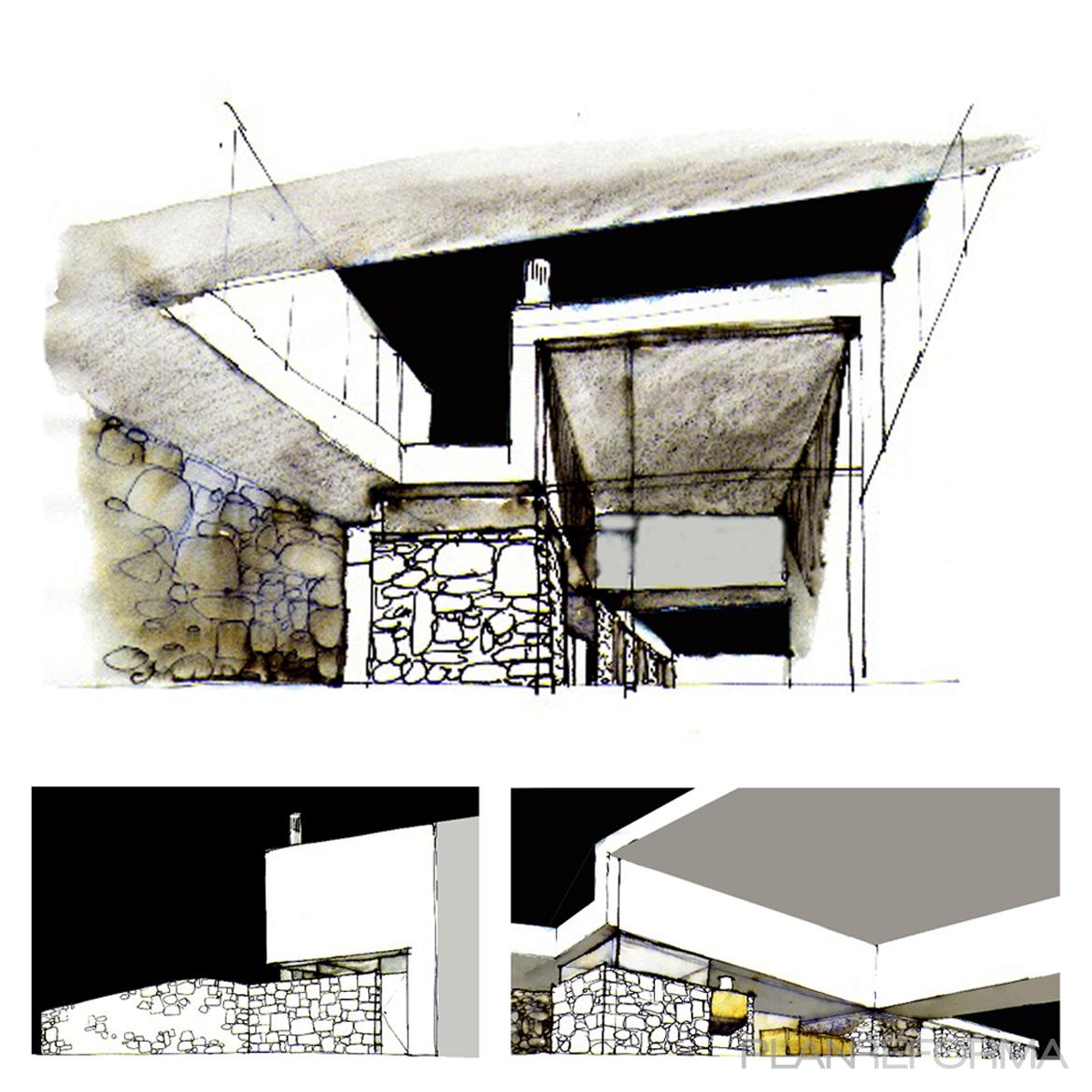 Comedor, Salon, Patio style contemporaneo color blanco, gris, gris  diseñado por Goko | Arquitecto | Copyright Bettina Koroluk - Claudio Gonzalez