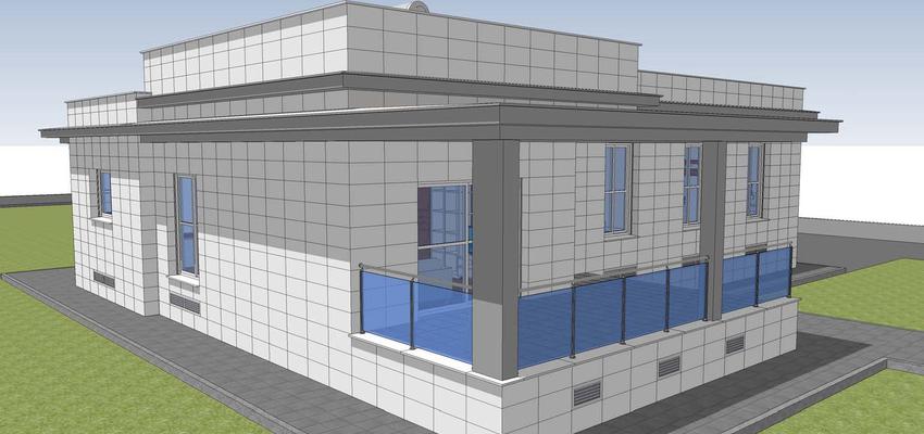 Exterior style moderno color blanco, gris, gris  diseñado por MIGUEL ANGEL MANCILLA MILLON | Arquitecto 