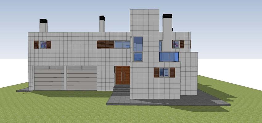 Exterior style moderno color blanco  diseñado por MIGUEL ANGEL MANCILLA MILLON | Arquitecto 