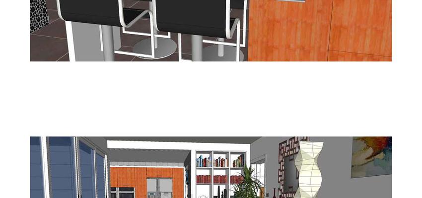 Comedor, Cocina, Salon style contemporaneo color marron, blanco, gris, negro  diseñado por MIGUEL ANGEL MANCILLA MILLON | Arquitecto 