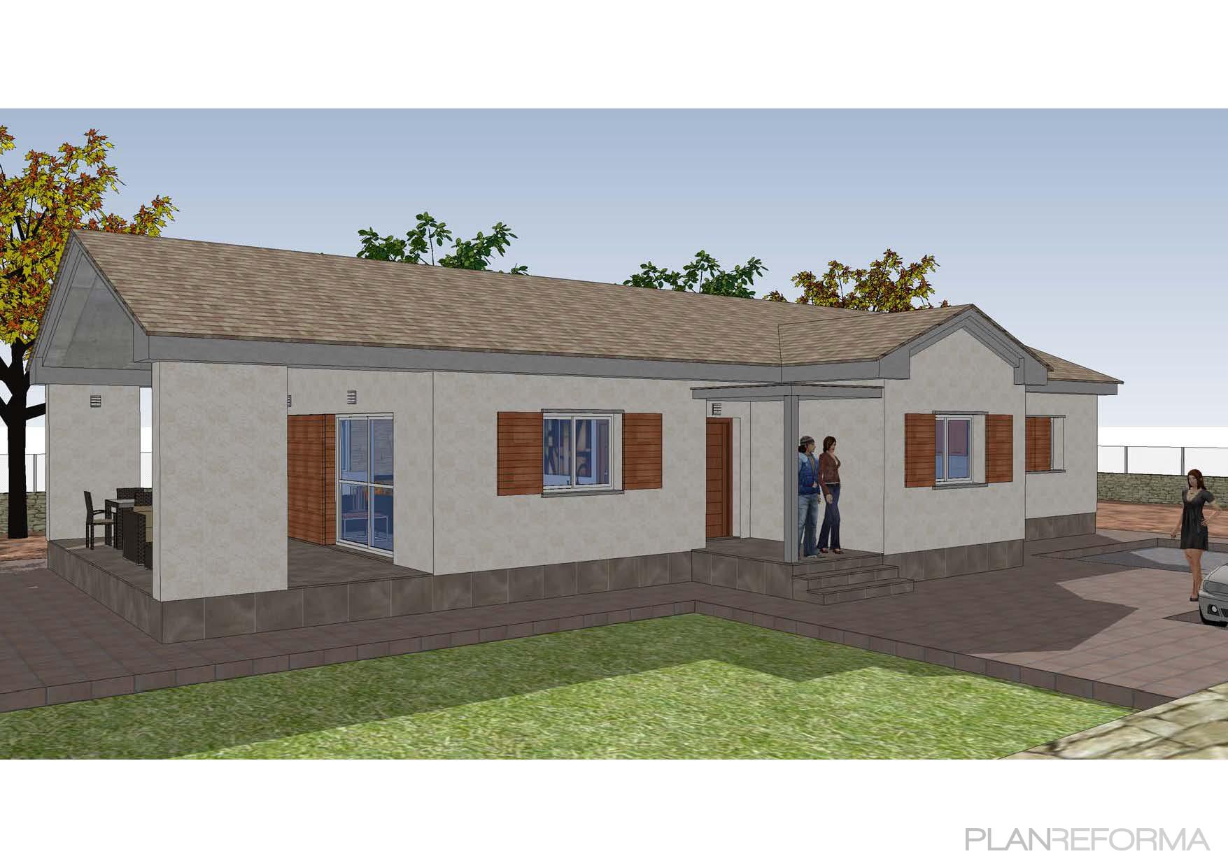 Porche, Exterior style tradicional color beige, marron, gris  diseñado por MIGUEL ANGEL MANCILLA MILLON | Arquitecto 