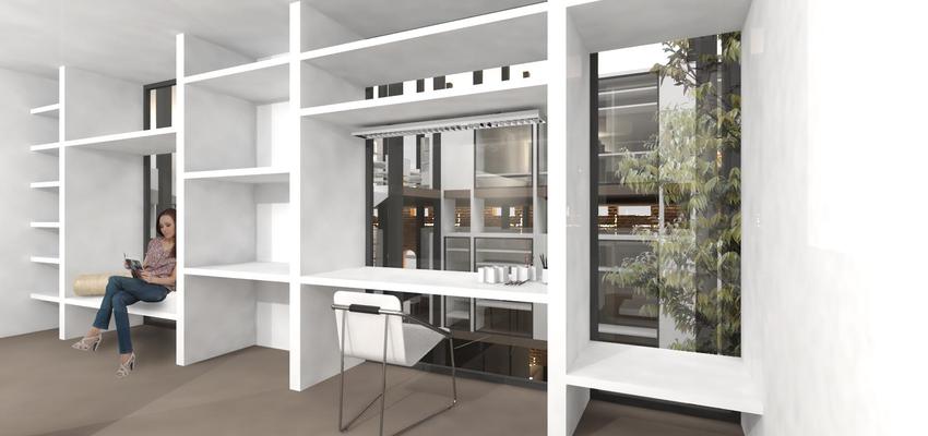 Estudio, Niños, Oficina Estilo contemporaneo Color blanco  diseñado por Creative Bcn | Arquitecto 