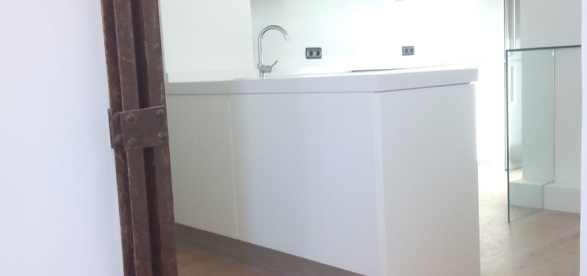 Estudio, Comedor, Cocina style moderno color marron, blanco, gris  diseñado por Maite Sanz Rodríguez | Arquitecto Técnico 