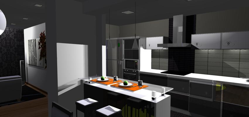 Cocina style contemporaneo color marron, blanco, gris, gris  diseñado por Roberto García | Interiorista 