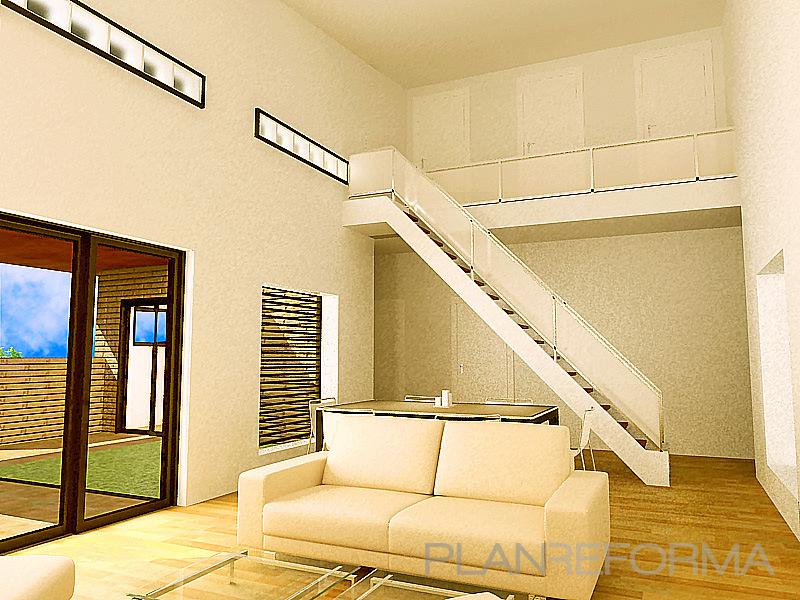 Salon Estilo contemporaneo Color marron, blanco  diseñado por ERALONSO ARQUITECTOS | Arquitecto 