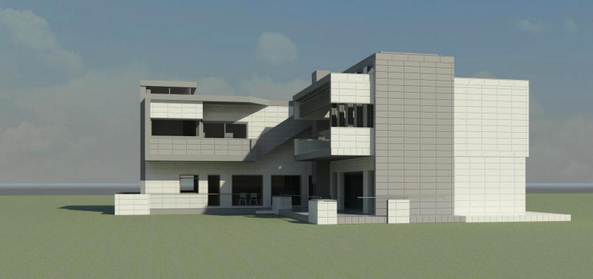 Exterior Estilo moderno Color verde, marron, gris  diseñado por ERALONSO ARQUITECTOS | Arquitecto 