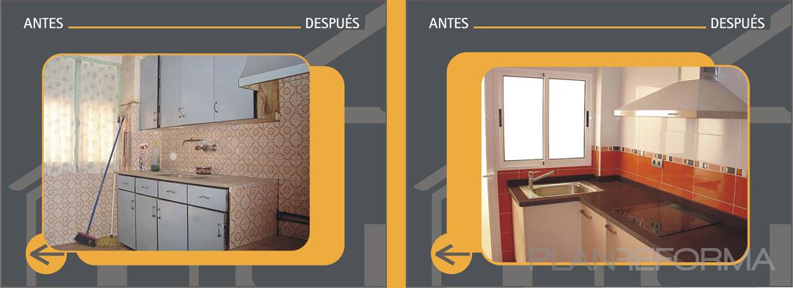 Cocina style moderno color blanco, bronce  diseñado por Reformahogar | Gremio | Copyright Reforma Hogar