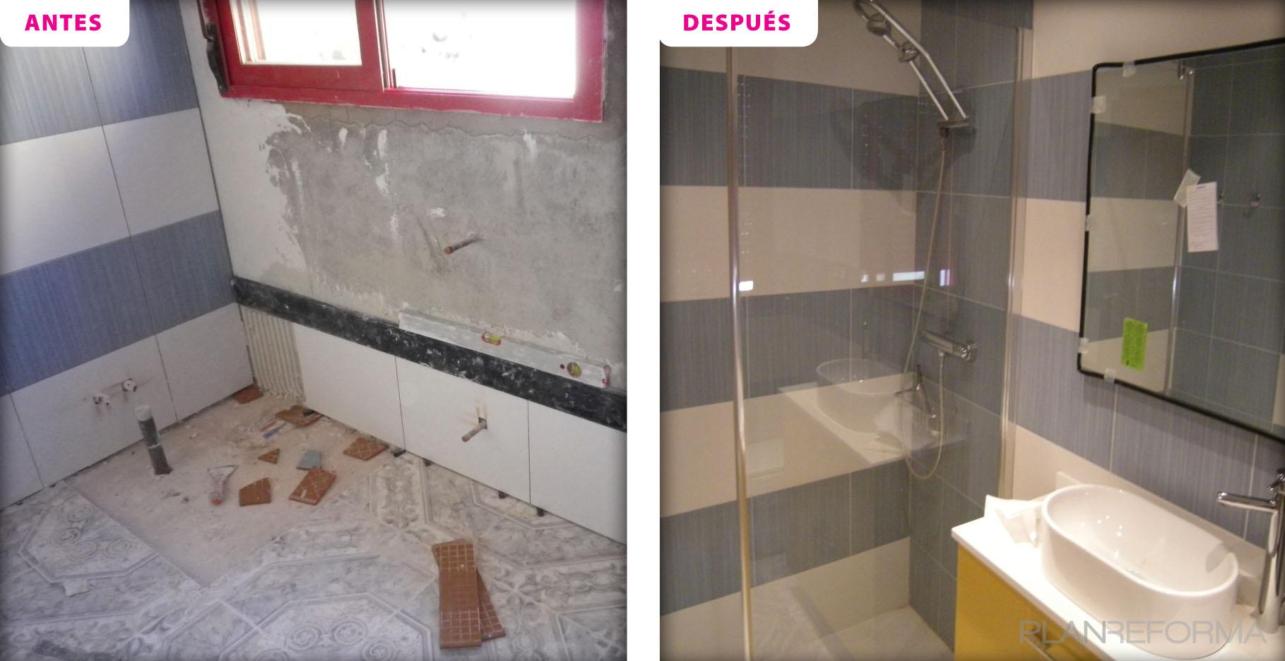 Baño style moderno color amarillo, beige, blanco, gris  diseñado por fontaneria24h | Gremio 