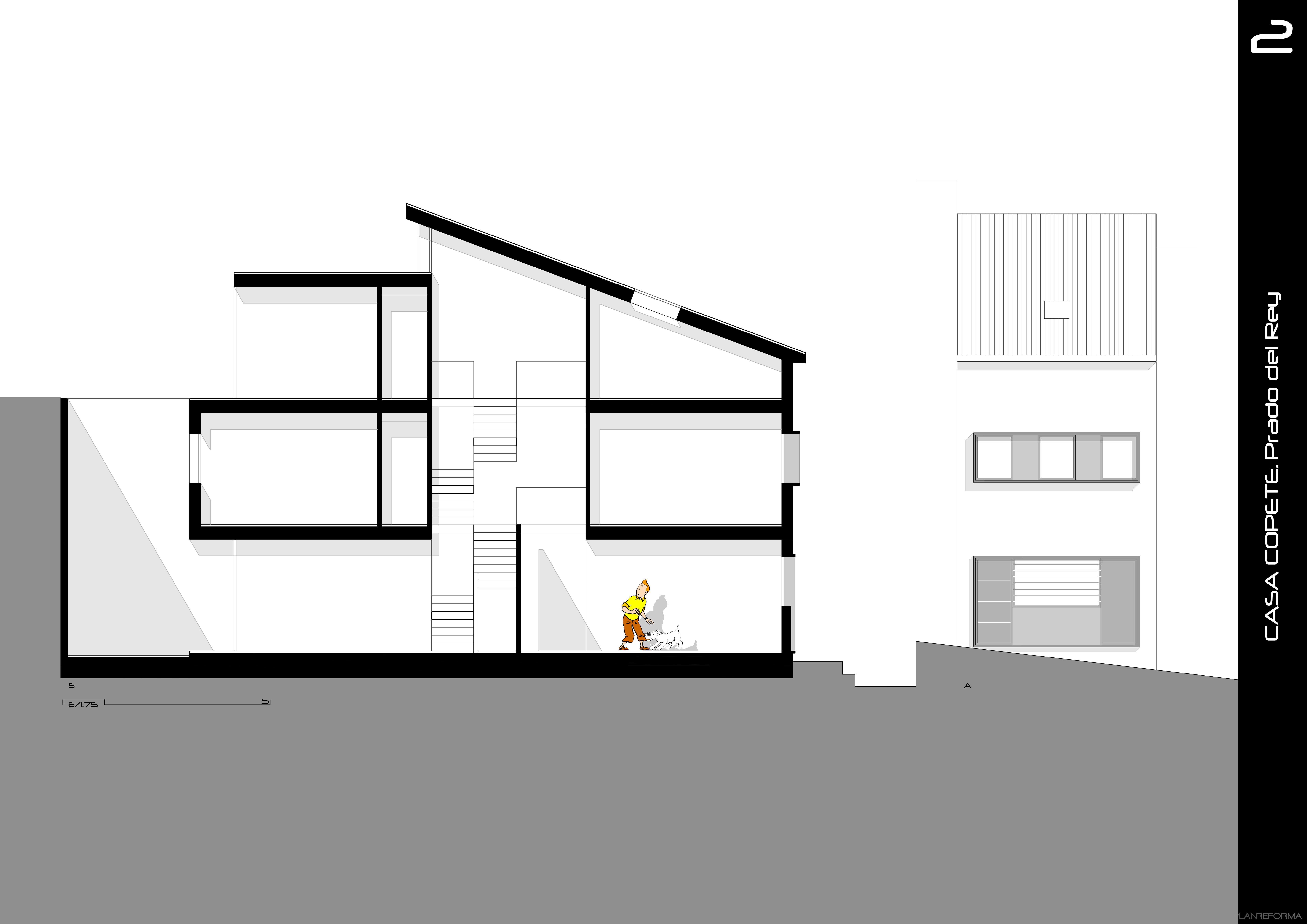 Salon style moderno color verde, blanco, negro  diseñado por Carquero Arquitectura | Arquitecto 
