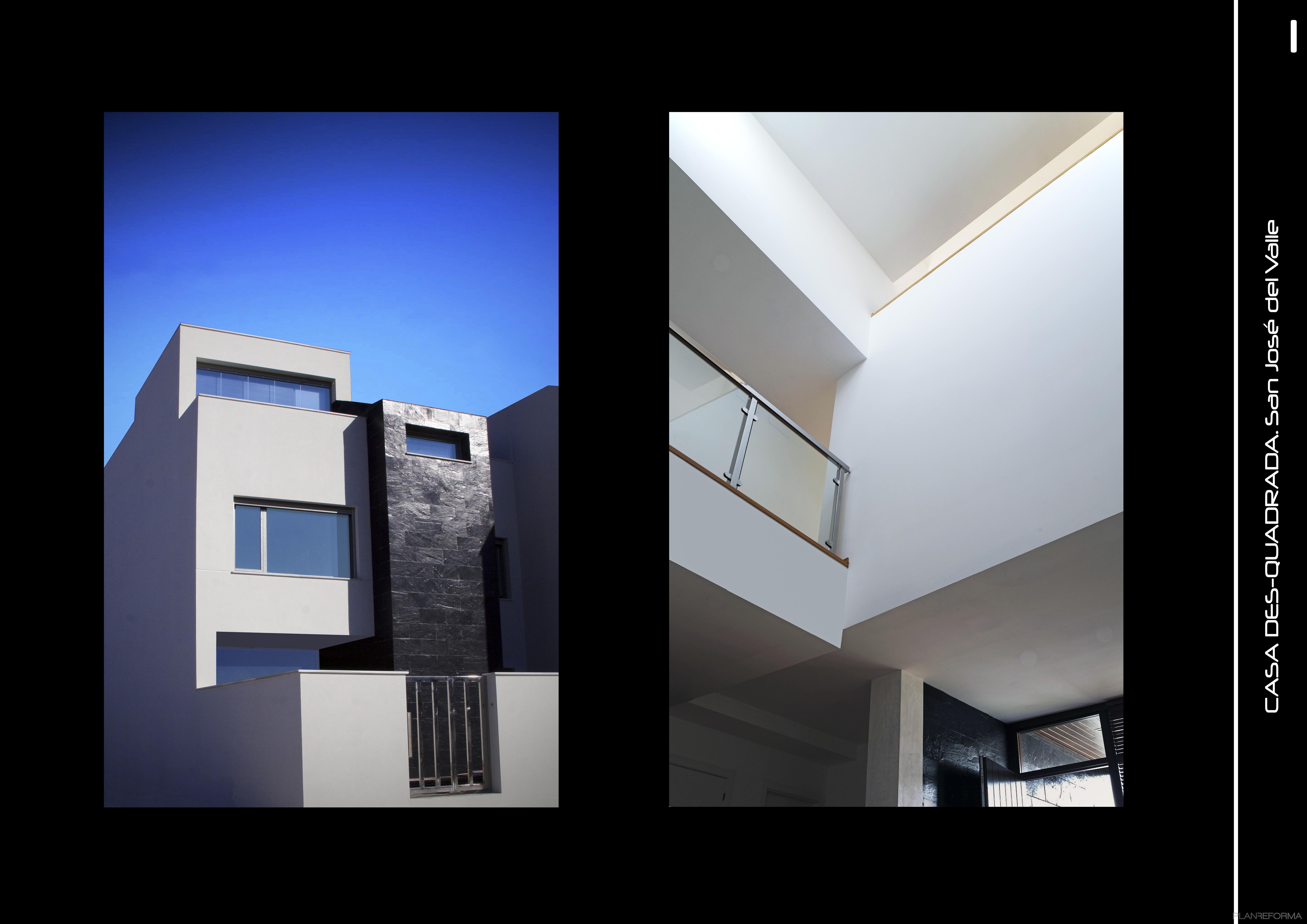 Exterior style contemporaneo color blanco, gris, negro  diseñado por Carquero Arquitectura | Arquitecto 