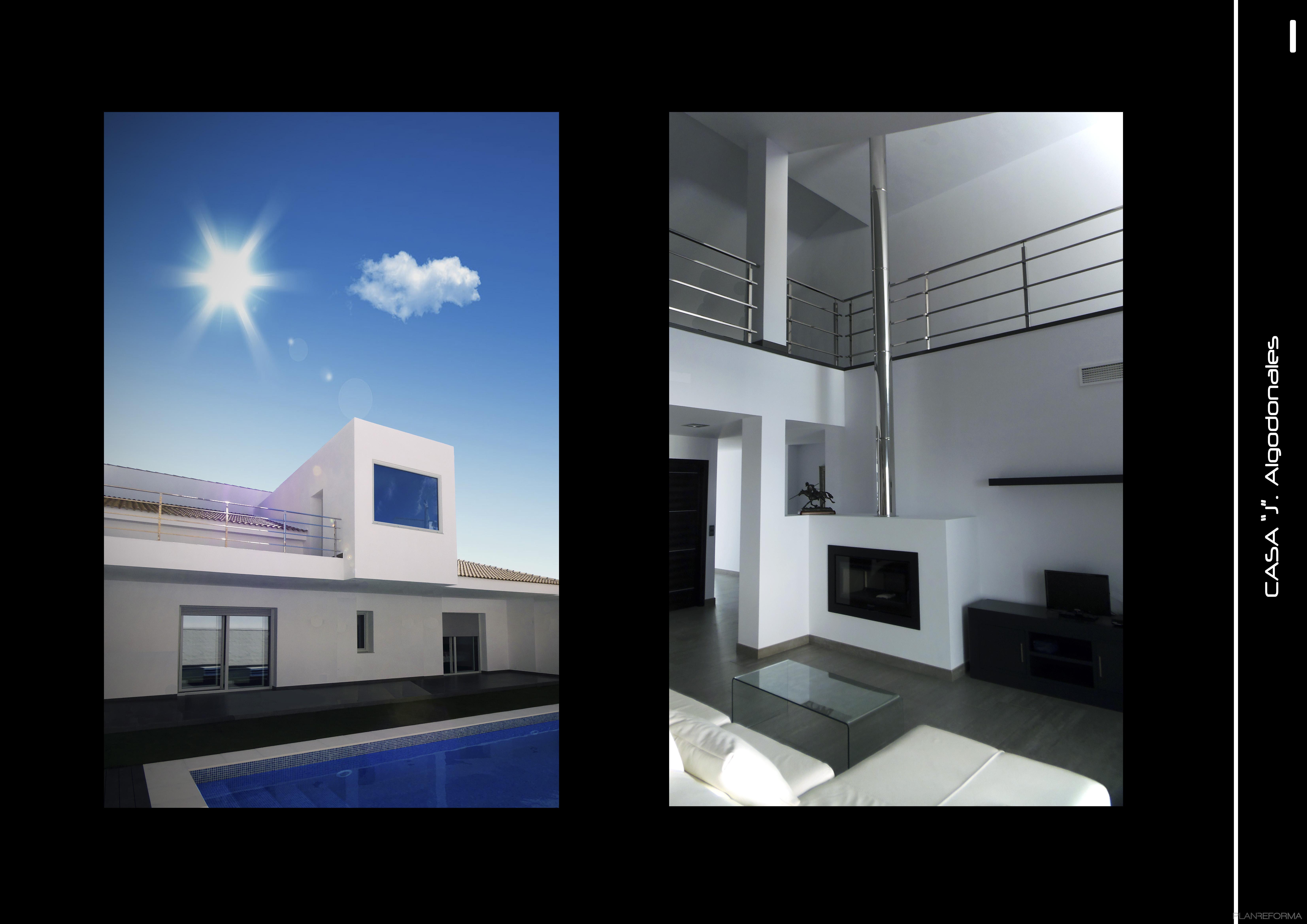 Piscina, Exterior style moderno color blanco, gris, negro  diseñado por Carquero Arquitectura | Arquitecto 