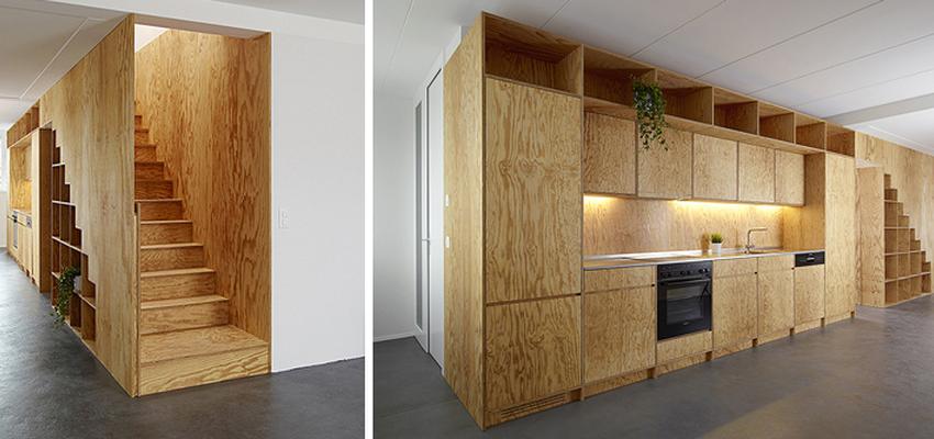 Comedor, Cocina, Salon style contemporaneo color marron, plateado, bronce  diseñado por MAPA arquitectura y paisaje | Arquitecto | Copyright Dezeen Architecture Magazine