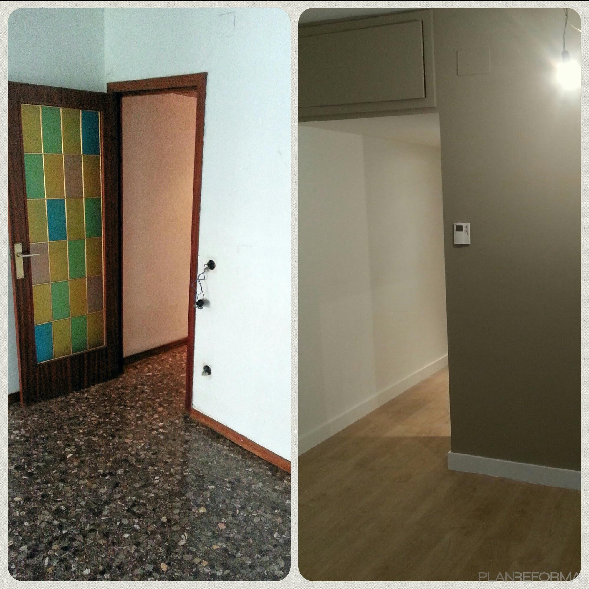 Comedor, Pasillo Estilo moderno Color amarillo, marron, gris  diseñado por Construcció Actual | Gremio | Copyright PROPIETARIO