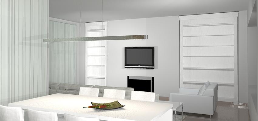 Comedor Estilo contemporaneo Color blanco, gris, gris  diseñado por David y Luis Miguel | Interiorista | Copyright L'AGABE