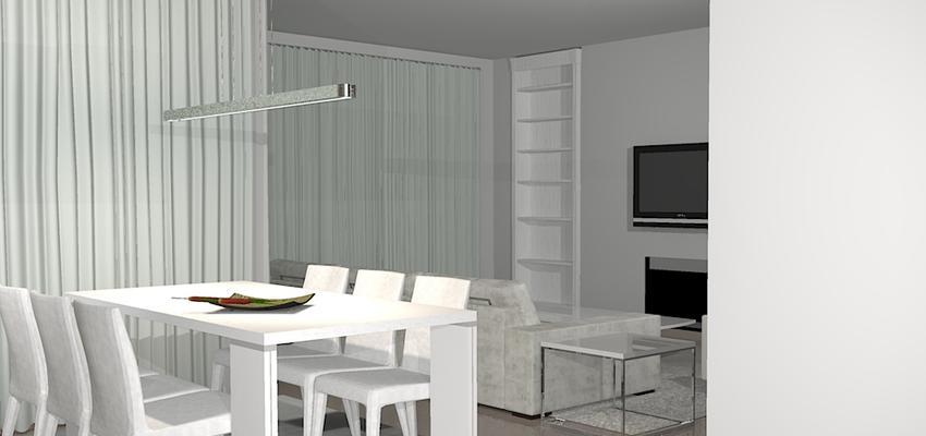 Salon Estilo contemporaneo Color blanco, gris  diseñado por David y Luis Miguel | Interiorista | Copyright L'AGABE