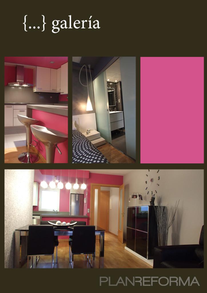 Baño, Dormitorio, Comedor, Cocina style moderno color marron, rosa, blanco, gris, negro  diseñado por Emal Tarragona | Arquitecto | Copyright ©Emal