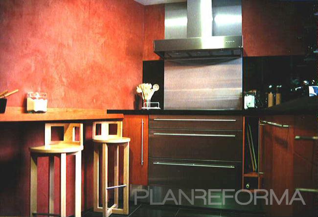 Cocina Estilo contemporaneo Color rojo, amarillo  diseñado por FERNANDO POLO | Arquitecto Técnico 