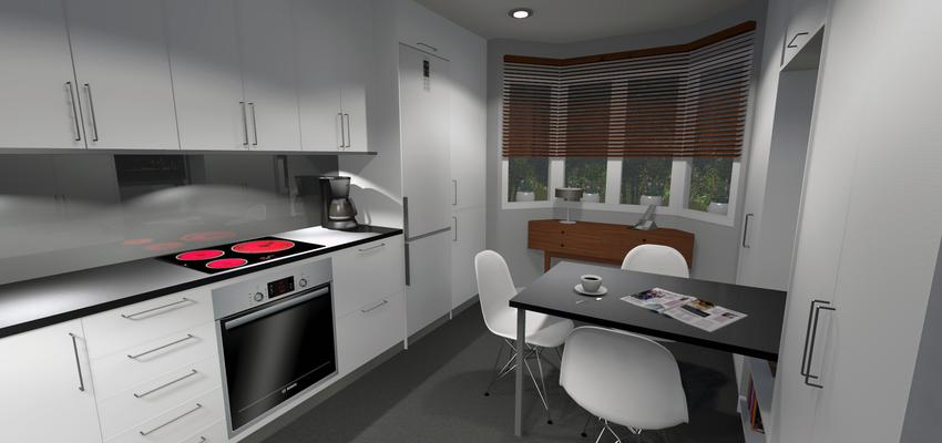 Cocina style contemporaneo color marron, blanco, gris, negro  diseñado por Arq & Reformas. Madrid | Arquitecto 