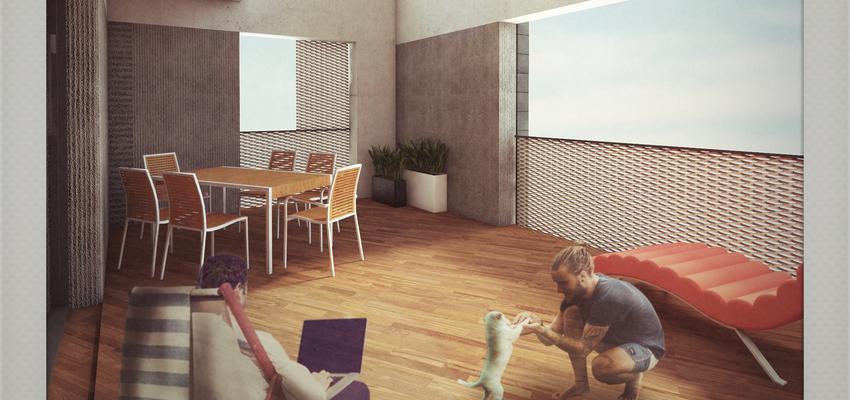 Terraza Estilo moderno Color blanco  diseñado por LACAL arquitectura | Arquitecto | Copyright LACAL arquitectura. Arquitectos Granada