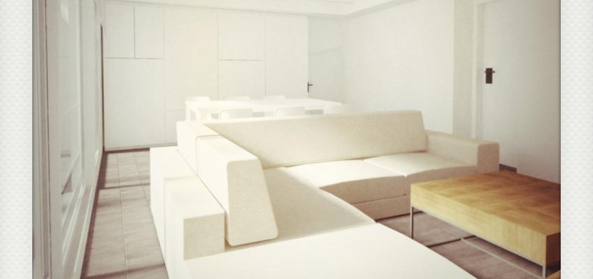 Salon Estilo moderno Color blanco  diseñado por LACAL arquitectura | Arquitecto | Copyright LACAL arquitectura. Arquitectos Granada