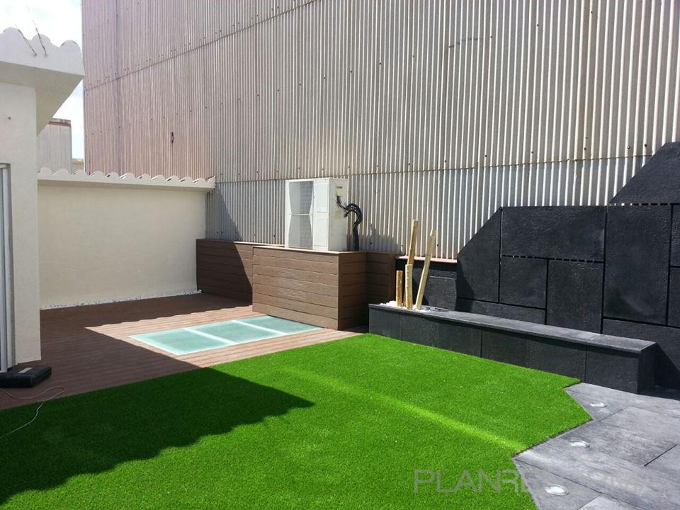 Terraza style contemporaneo color marron, marron, blanco, gris  diseñado por MONIKA LAO INTERIORISMO | Gremio 