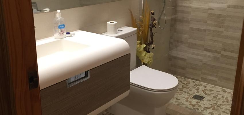 Baño Estilo clasico Color rojo, azul, marron  diseñado por Marco A Jimenez | Gremio 