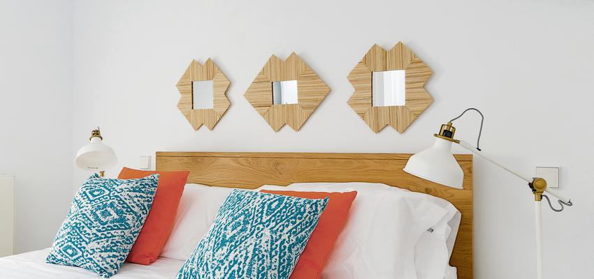Dormitorio Estilo contemporaneo Color marron, ocre, azul  diseñado por studioBMK | Arquitecto 