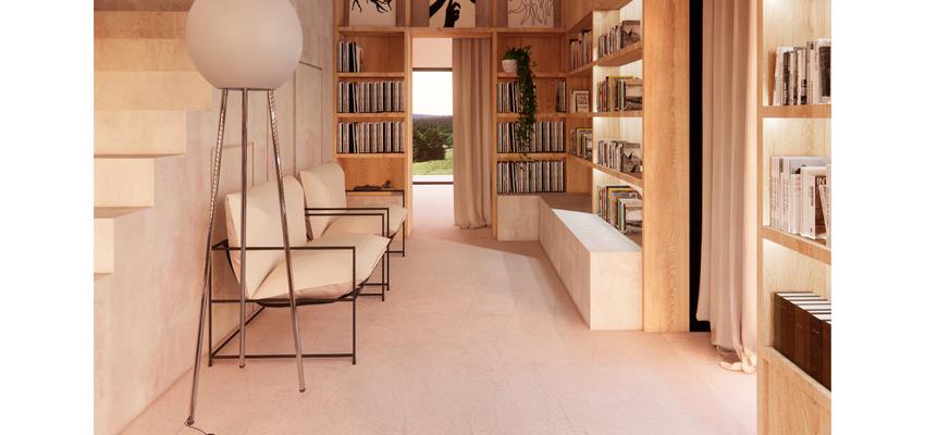 Estudio, Comedor Estilo contemporaneo Color rosa, amarillo, amarillo  diseñado por Flavia Andolfi | Interiorista | Copyright soy el proprietario