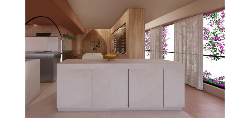 Restaurante Estilo contemporaneo Color rojo, rosa, amarillo  diseñado por Flavia Andolfi | Interiorista | Copyright soy el proprietario