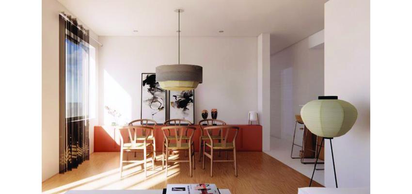 Comedor, Cocina Estilo contemporaneo Color marron, ocre, plateado  diseñado por Flavia Andolfi | Interiorista | Copyright soy el proprietario