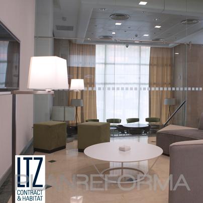 Cafeteria, Bar, Hotel style moderno color verde, marron, beige  diseñado por InteriorismoLTZ | Interiorista | Copyright Es propio
