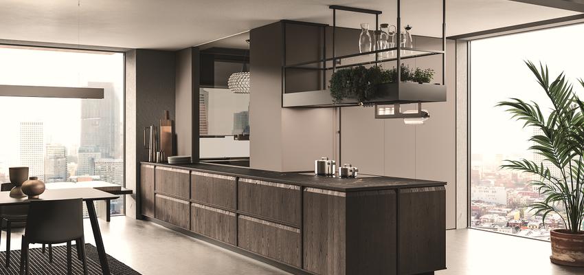 Cocina Estilo moderno Color beige, marron, negro  diseñado por Arrital Cucine | Reformista, constructor | Copyright Cocina con muebles de diseño italiano