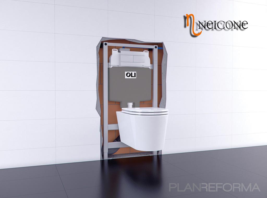 Baño, Tocador Estilo vanguardista Color blanco  diseñado por NEICONE | Gremio | Copyright OLI