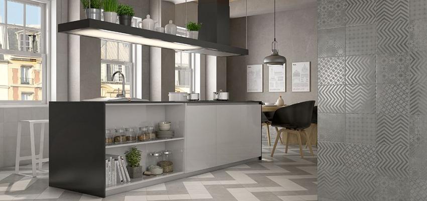 Baño, Comedor, Cocina Estilo vanguardista Color gris, gris, plateado  diseñado por NEICONE | Gremio | Copyright Cas Cerámica