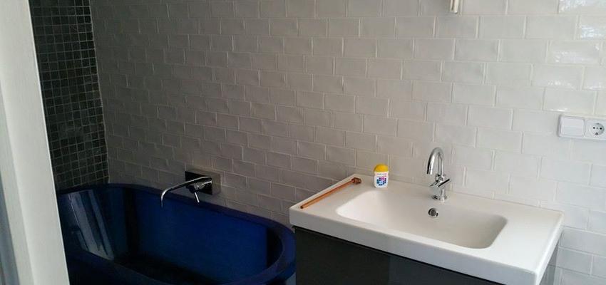 Baño Estilo rustico Color azul oscuro, plateado  diseñado por construccions i reformes caryor sl | Gremio | Copyright caryor sl