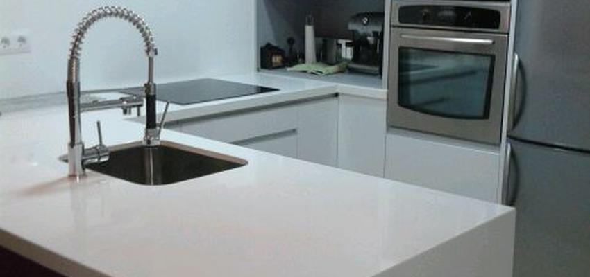 Cocina style moderno color rosa, blanco, gris, plateado  diseñado por reformas syn | Gremio 