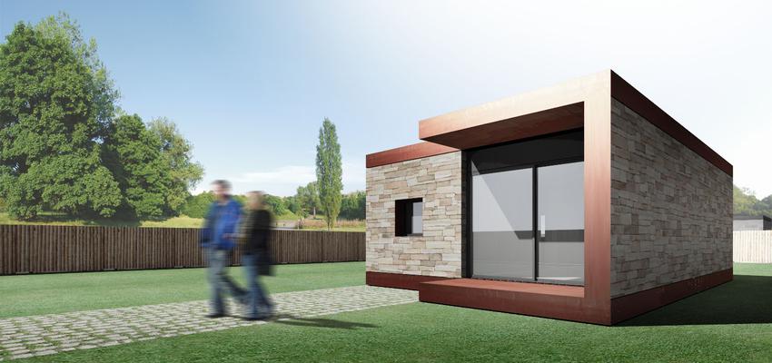 Porche, Exterior, Jardin style moderno color marron, beige, marron  diseñado por 08023 Architects | Arquitecto 