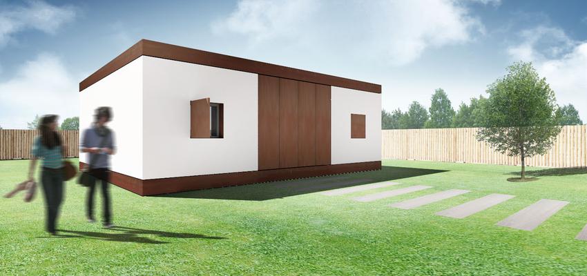 Exterior, Jardin style moderno color marron, blanco  diseñado por 08023 Architects | Arquitecto 