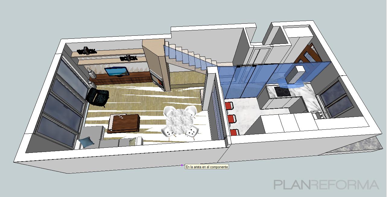 Comedor, Cocina, Salon style contemporaneo color blanco  diseñado por Yen | Decorador 