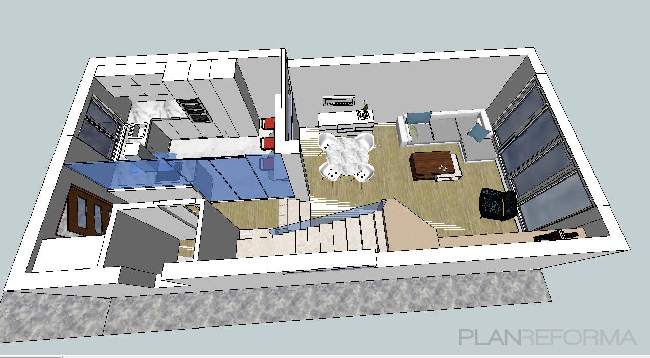 Comedor, Cocina, Salon style contemporaneo color blanco  diseñado por Yen | Decorador 