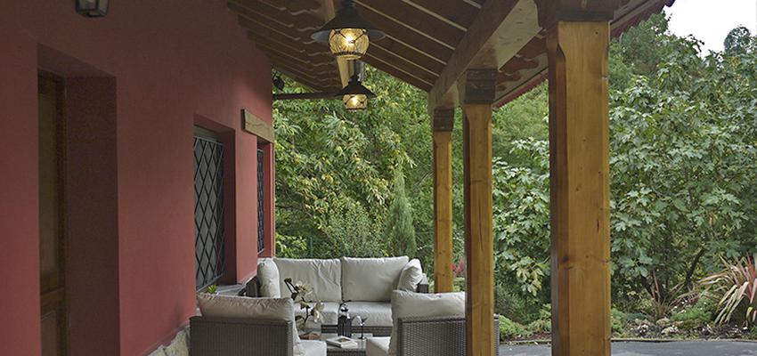 Exterior style rustico color rojo, marron, gris  diseñado por Dos en la Maceta. | Arquitecto 