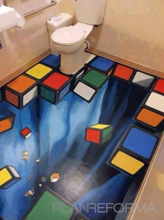 Baño Estilo contemporaneo Color rojo, amarillo, verde, azul, blanco  diseñado por Construcciones y Reformas Espiral 2015 SL | Gremio 