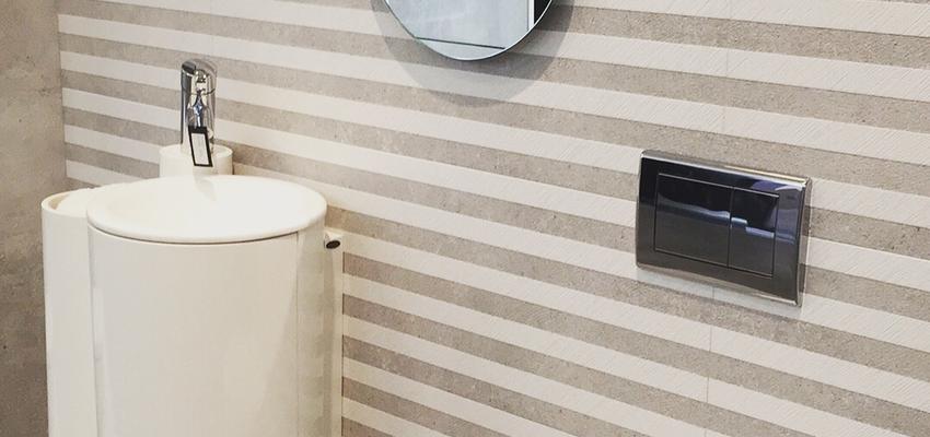 Baño style moderno color beige, marron, blanco  diseñado por Marta Aparicio Tovar | Gremio | Copyright el propietario es Gallery Ceramic Porcelanosa, la fotografía es mia, es un ambiente de mi lugar de trabajo