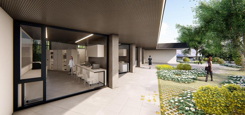 Exterior Estilo moderno Color verde, blanco  diseñado por UNO100 Arquitectura | Arquitecto | Copyright UNO100 Arquitectura