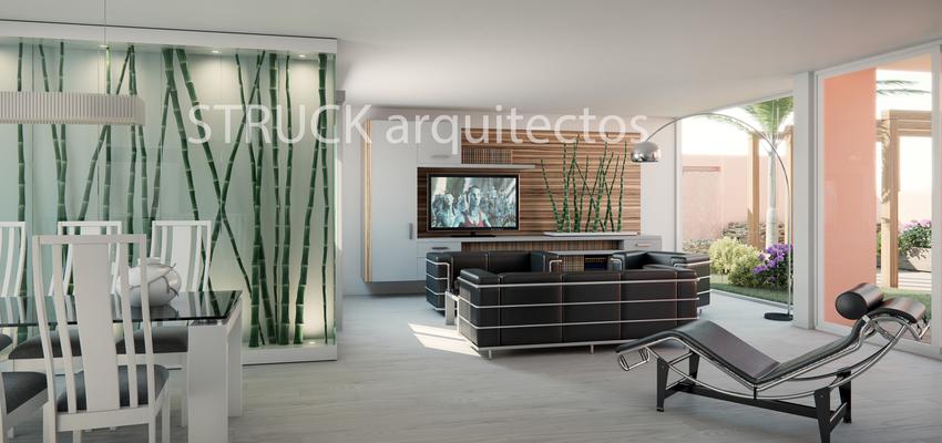 Loft Estilo contemporaneo Color verde, marron, marron, beige, blanco, gris, negro  diseñado por STRUCK arquitectos | Arquitecto 