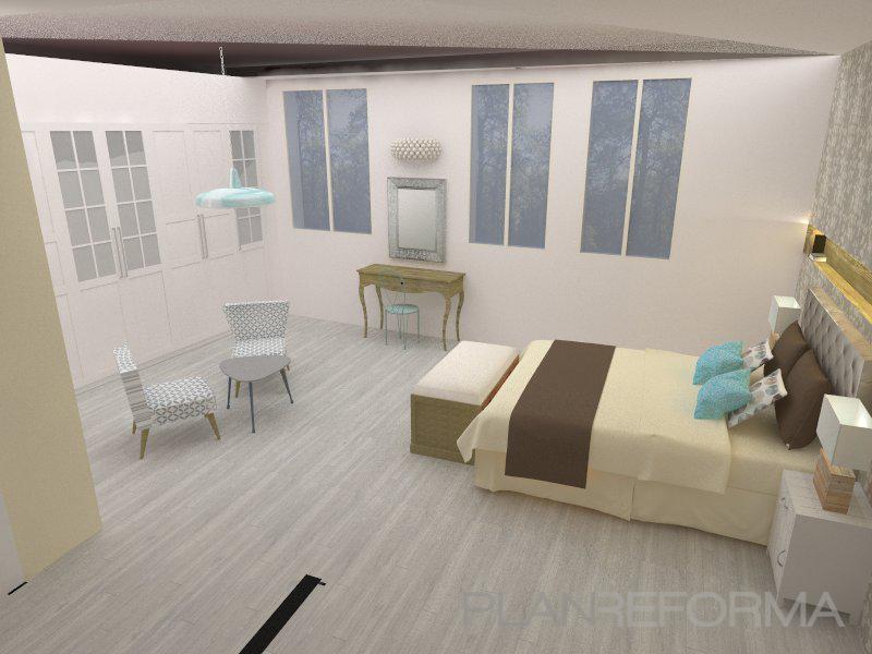 Dormitorio, Tocador Estilo contemporaneo Color azul cielo, beige, gris  diseñado por AIMA Estudio - Ana L. Padilla | Arquitecto | Copyright AIMA Arquitectura e Ingeniería S.L.